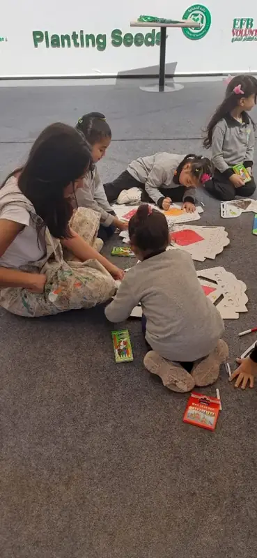 Drawing workshop with children, Egyptian Food Bank